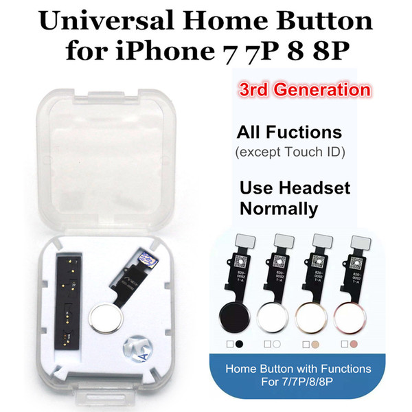 3rd Universal Home Button Flex for iPhone 7 8 Plus Return Home Function Solution 3rd Generation Home Key Repair Parts