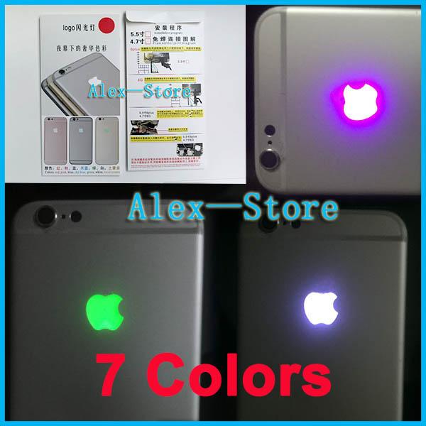 LED Intelligent Night Cool Light Glow Shine Logo For iPhone 6 Glowing Logo Mod Kit Replacement Free Shipping