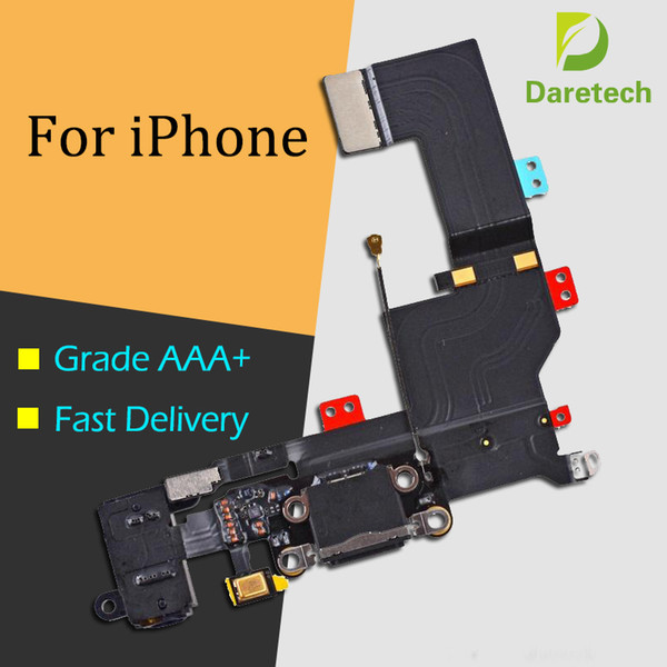 For apple AAA Quality Dock Connector USB Charging Port and Headphone Audio Jack Flex Cable Ribbon for iPhone 5 6 6s 6p 7