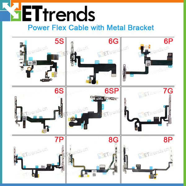 Original Quality for iPhone 7 Power Flex Volume Flex Cable Power on off Volume Button Free Shipping AD1307