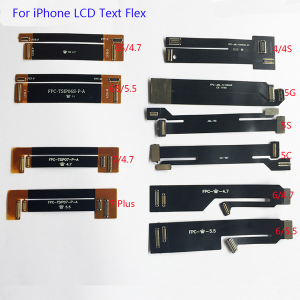 1sets/10pcs touch screen LCD display Extension Tester Test Flex Cable for iPhone 4 4S 5 5C 5S 6 plus 6S Plus 7g 7plus Extended Testing