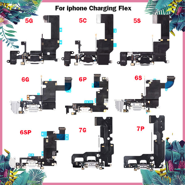 Charging Flex For iPhone 5 5c 5s 6 6s 6plus 6s plus 7 8 X Charger port Dock USB Connector Data Flex Cable Headphone Jack Ribbon