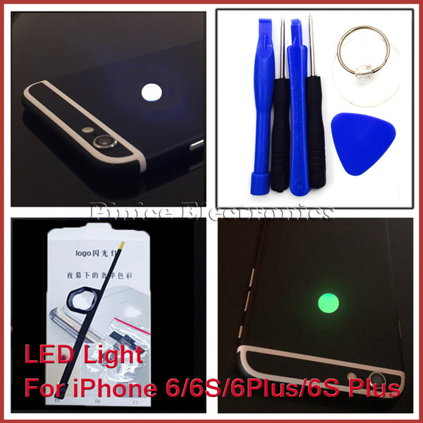 Night Glow LED Light Back Logo Replacement For iPhone 7 7 plus 6 6S Fashion Light For iPhone 6 Plus 6S Plus 7 Colors Light Kits