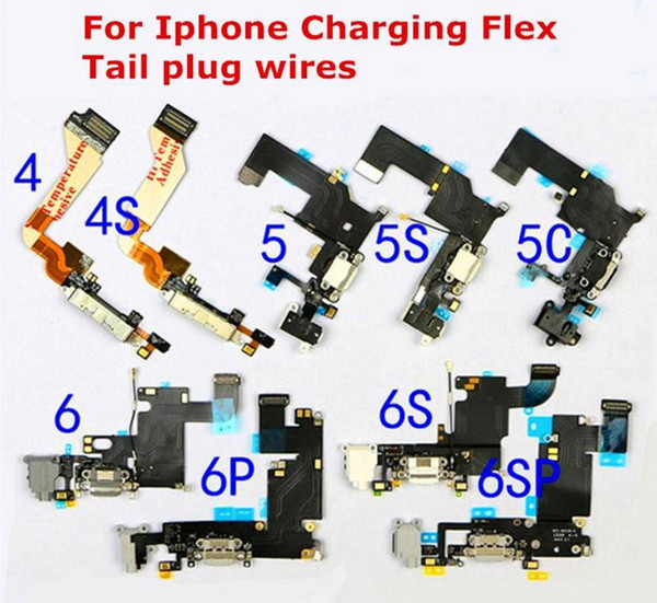 Free Shipping iPhone 5 5S 5C 6 6S Plus Charging Flex Cables Charging Port Connector USB Charging Dock