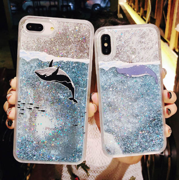 2019 Hot Sale Fashion Classic Soft PhoneCase For Dynamic Liquid Glitter Quicksand Back For iphone X 7/8Plus 6S/6