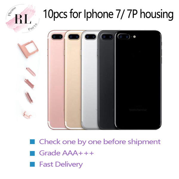 10PCS For Apple iPhone 7 Plus battery cover metal back door frame case for iPhone 7 7 plus housing chassis half replacement