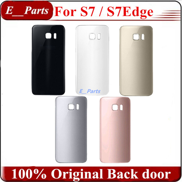 (100% Rear Glass Original) For Samsung Galaxy S7 G930F/S7 EDGE G935F Housing battery cover door with Adhesive Sticker