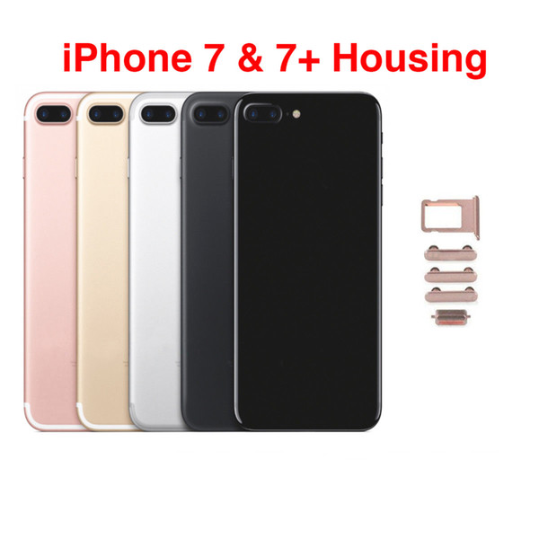 10Pcs For iphone 7 Plus Housing Middle Chassis Frame Back Door Battery Cover Case Replacement With Sim Card iMEi Battery Cover