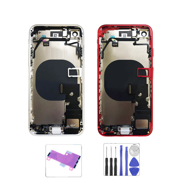 For iPhone 8 8G 8P 8Plus Full Housing Assembly Battery Cover Door Rear with Flex Cable Free Shipping