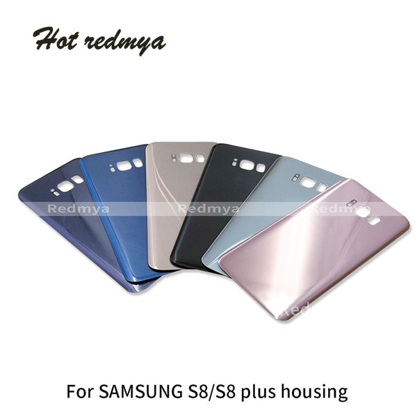 Housing For Samsung S8 G950F S8 Plus S8p G955F Rear Back Battery Cover Glass Door Case Replacement + Adhesive Sticker