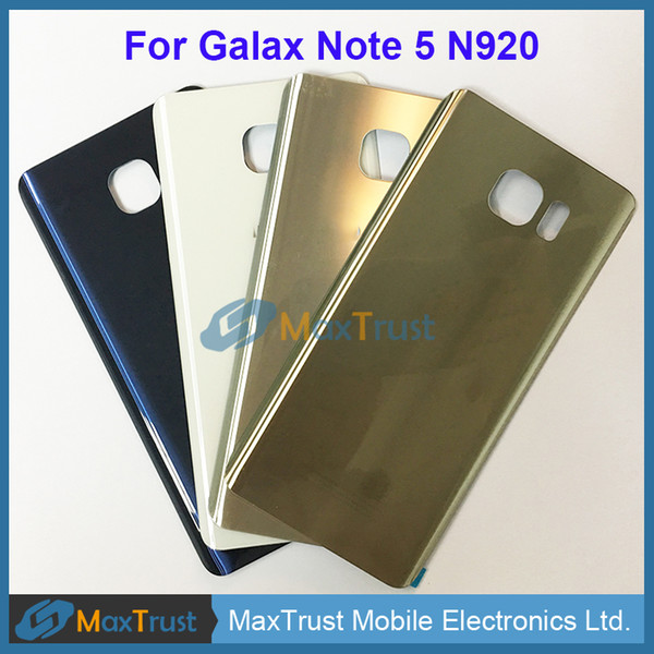 Top Quality For Samsung Galaxy Note5 Note 5 N920 N920F Battery Cover Rear Back Housing Door With Adhesive 4 Color