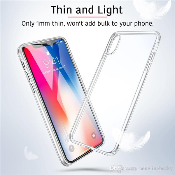 Hot 2018 NEW for Iphone 8 XS MAX X Note 9 S7 0.3MM Crystal Gel Case Ultra-Thin transparent Soft TPU Clear xs max Cases