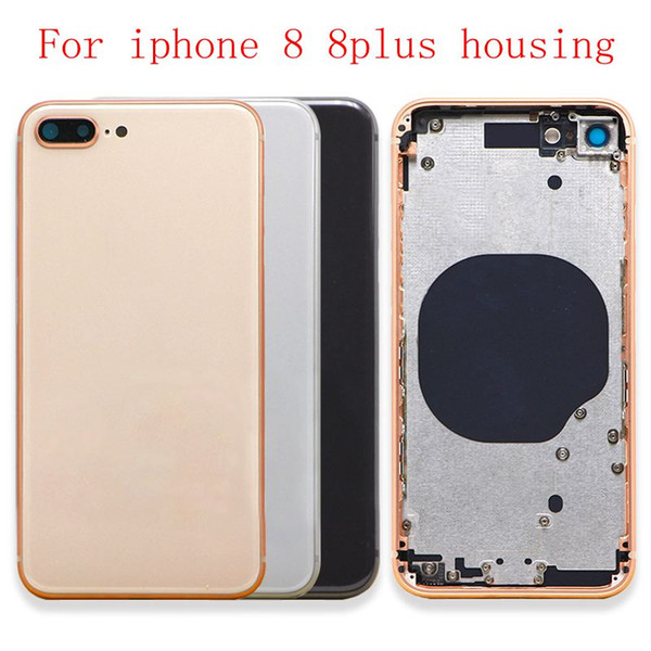 For iphone 8 8G 8 Plus Back housing Middle Frame Chassis Full Housing Assembly Battery Cover For iphone 8 plus Housing, free shipping