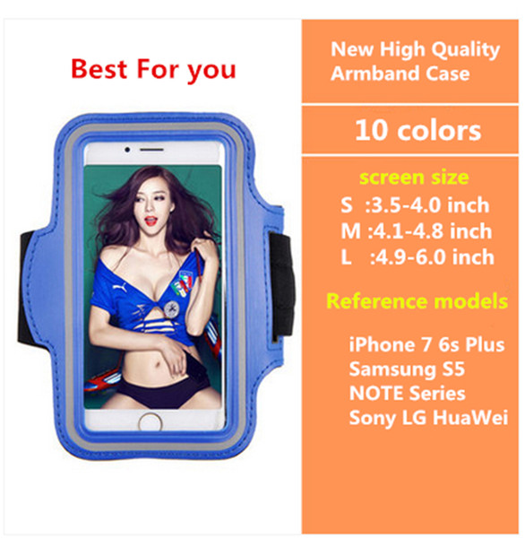 For iphone 7 6s Plus 5 5S 4/4s Samsung S3 S4 S5 S6 edge Note Series WaterProof Armband Case Arm band Workout Armband Holder Pounch Case