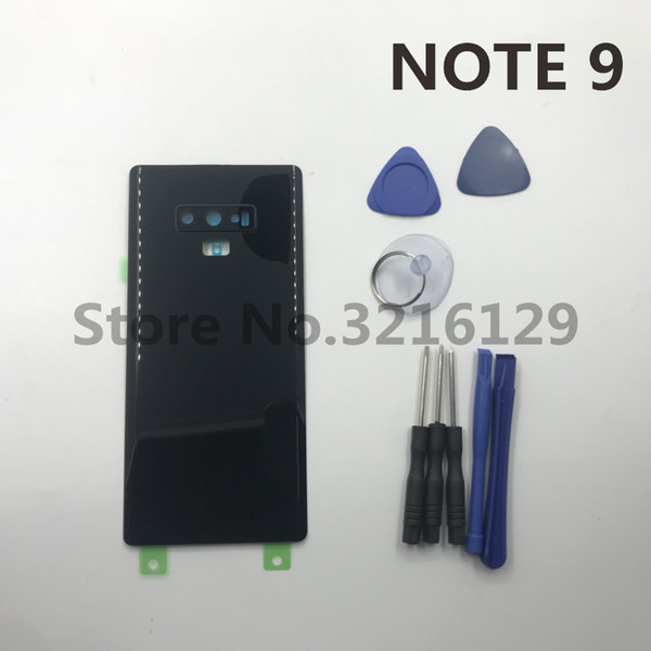 Original new Battery Back Cover Glass Door Housing Replacement+Rear Camera Glass Lens Frame For Samsung Galaxy Note 9 N960