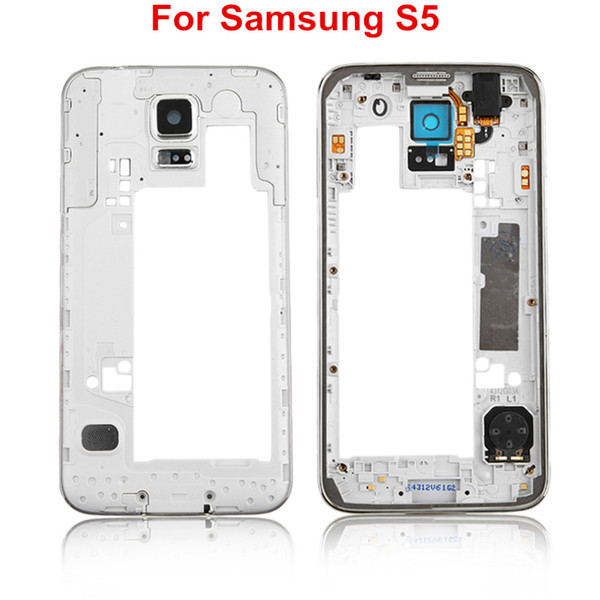 Original Middle Frame Plate Housing Bezel Camera Cover Replacement Housing Case Camera Cover Suitable For Samsung S5 i9600 G900F G900V