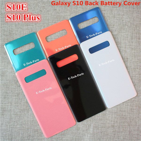 Original Back Glass for Samsung Galaxy S10E S10 Plus Back Battery Cover Door Rear Glass Housing Case + adhesive Replacement Shell 100Pcs DHL