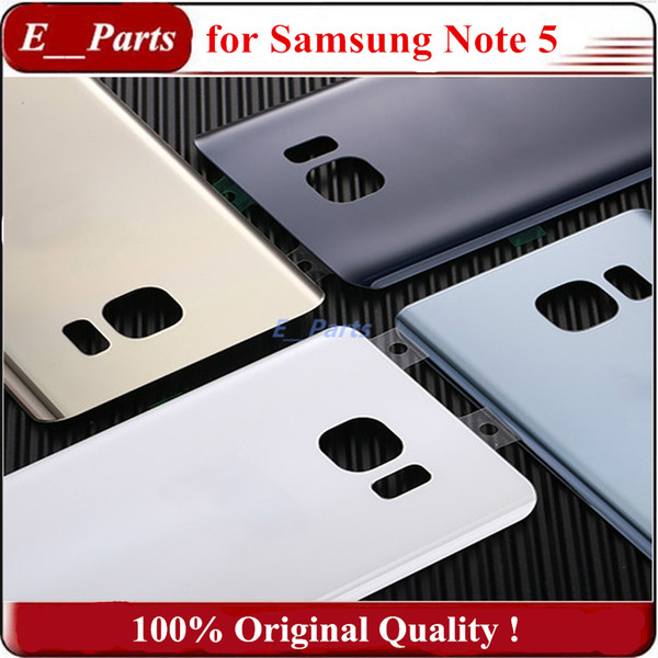 100% Original Note5 Back Cover Glass housing Battery Cover Glass Door For Samsung Galaxy Note 5 N920 N920F Back Glass Free Shipping