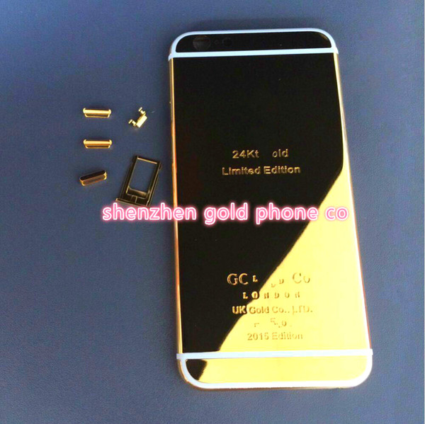 2016 real 24K Gold Plating Battery Back Housing Cover Skin for iPhone 6 for iphone6s plus 4.7 24kt 24ct Limited Edition Gold cases