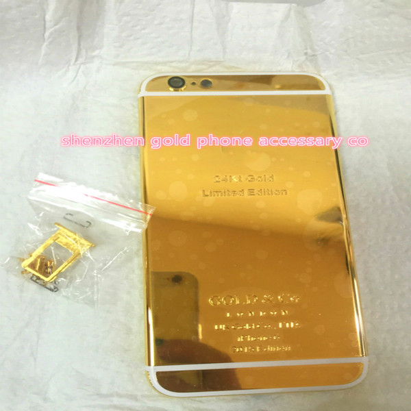 24K Dubai Gold Plating back Housing Cover Skin for iPhone 6 4.7