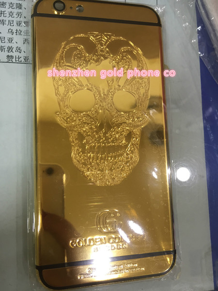 For Iphone6 golden concept housing back, 6s plus gold housing and for iphone6 plus real gold with engraving deep free shipping