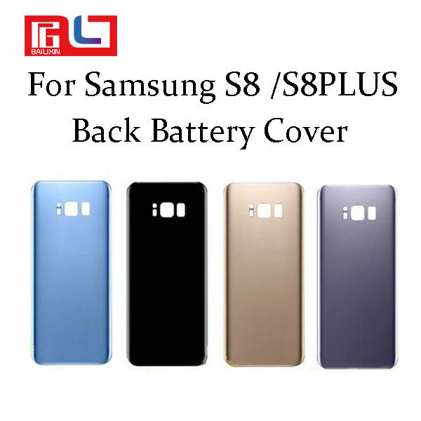 Back Glass Battery Cover Door Housing Case + Adhesive Sticker For Samsung S8 G950F S8 Plus S8+ G955F With the Logo