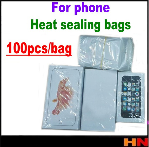 100pcs For iphone 4 5 6 8 X For samsung mobile phone packaging shrink film Parafilm Heat sealing bag Parafilm