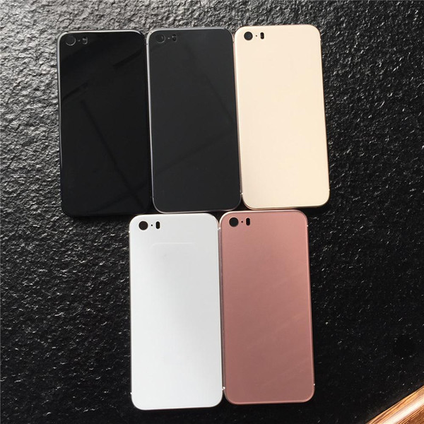 Newest for Iphone 5s SE Housing 8 style Metal frame Battery Door housing SE 5s 8 mini Back Cover Housing Frame