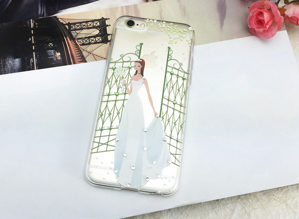 Iphone mobile phone shell personalized diamond creative new Apple protective sleeve rhinestone TPU material accessories