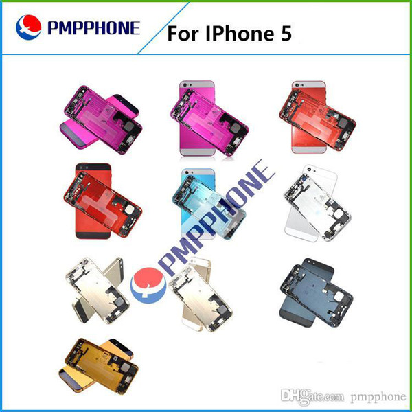 Free Shipping Back Battery Cover Case with Middle Frame Midframe Assembly Full Housing Replacement For iphone 5 5G