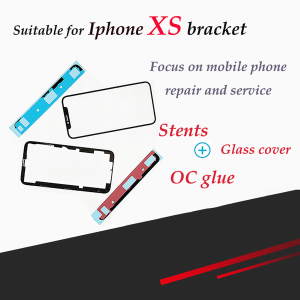 The iPhone XS four-piece set is suitable for quick repair and replacement of the cover plate, including bracket, glass cover plate, OC lamin