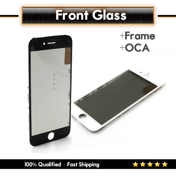 3 in 1 OEM Front Screen Panel Outer Glass Lens Cold Press Middle Frame Bezel OCA Installed for Original iPhone All series