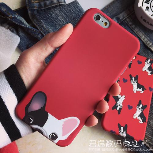 YunRT Fashion French Bulldog Lovely Dog Case Cover For iPhone 6/6S Plus 5.5