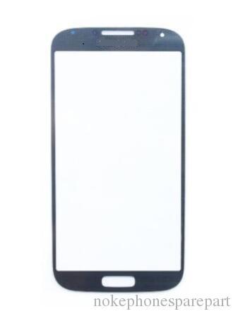 New Frost White and blue Front Top Replacement Glass For Samsung Galaxy S4