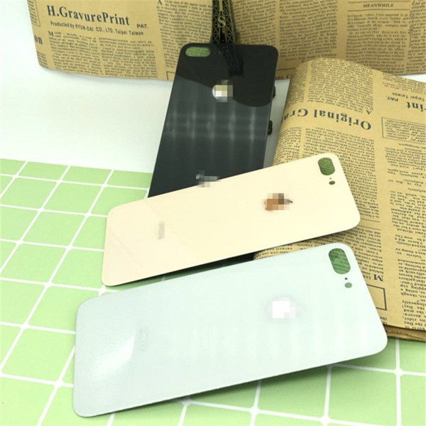 High Quality Housing Tempered Glass Case For iPhone 8 8G plus Back Cover Tempered Glass Without Frame Replacement free DHL