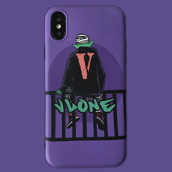 new VLONE iphoneX mobile phone shell anime bicker iphone6splus creative 7 personality soft shell phone shell