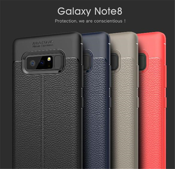 Auto Focus Soft TPU Silicone Case Anti Slip Leather Texture Phone Cover For iPhone X 8 7 6 6S Plus Samsung Note 8 S7 Edge