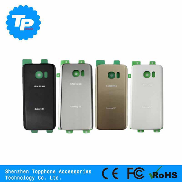 New Original Rear Battery cover Door for Samsung Galaxy S7 G930 S7 Edge G935 Back Glass Housing Back Cover with Adhensive