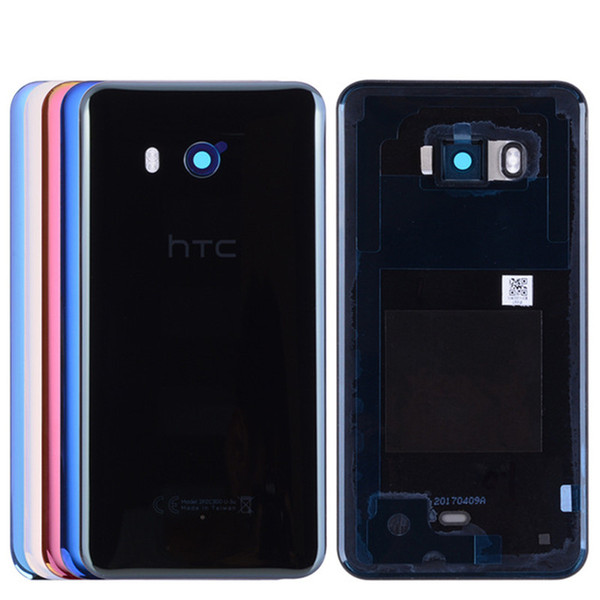 Original Glass Back Rear Housing Door Cases with Camera Lens For HTC U11 Battery Cover Case U-3w W-1w