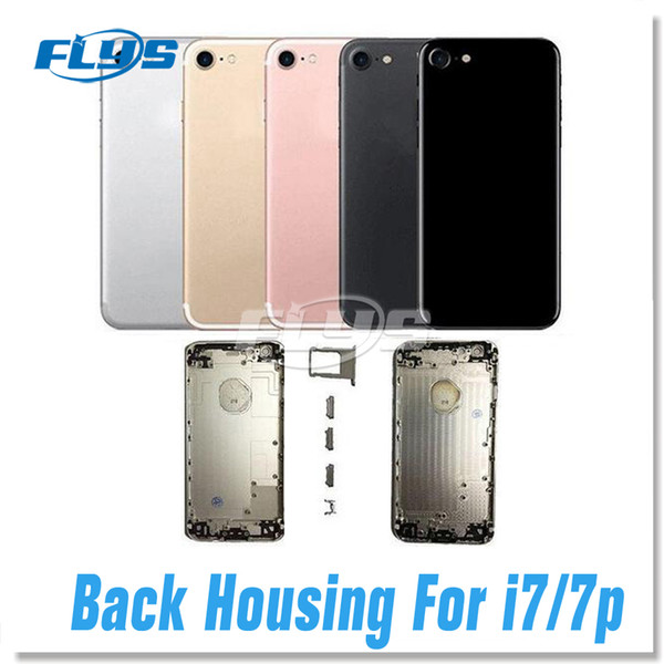 Replacement Cover For iPhone 7 iPhone 7 plus Housing Jet Black Gold Silver Rose Gold Black 5 Colors With Logo Free DHL