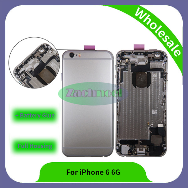 For iPhone 6 6G Full Housing Assembly Repair Parts Back Cover with Flex Cable Mobile Phone Battery Door Phone Parts