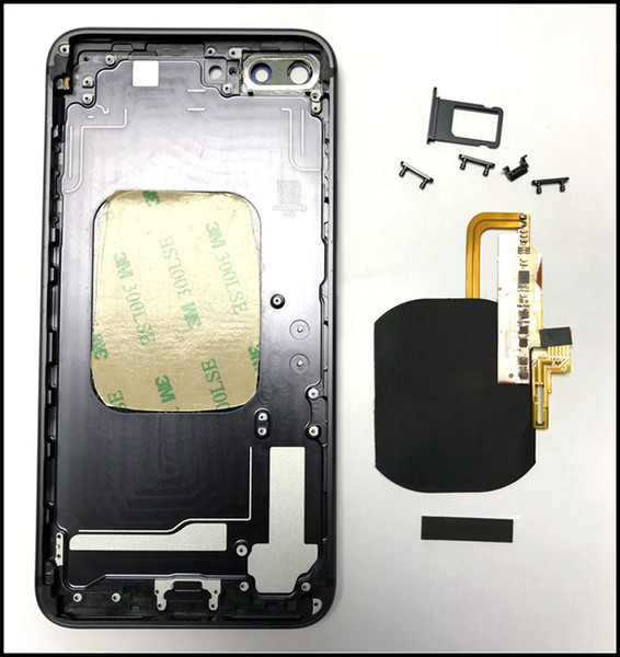 For iPhone 8 Style Glass Battery Door with Cutout Built in Wireless Charger Receiver Flex for iPhone 6G 6P 6S 6SP 7G 7Plus