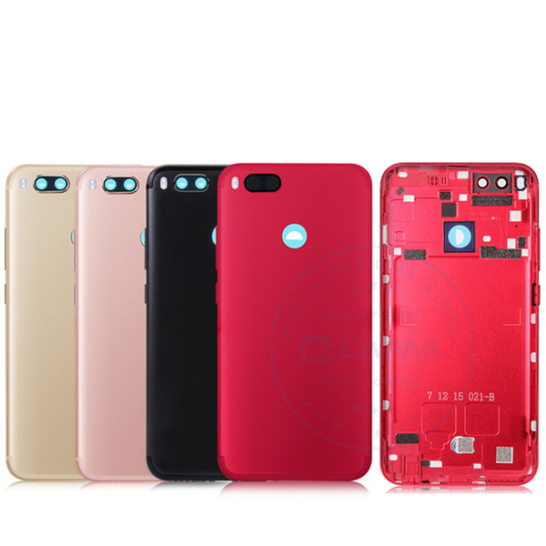 For Xiaomi Mi A1 Back Cover Housing Metal Xiaomi A1 Rear Battery Cover + Camera Glass + Side button Key Replacement Spare Parts