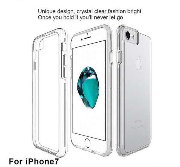 For Iphone 6/7/8 Simple And Personality Creative Style Web Celebrity Two-in-one Anti-fall Transparent TPU+PC Protective Phone Case