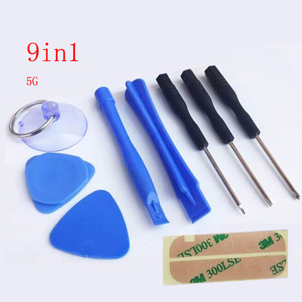 9 in1 mobile phone repair tools lever open dial the slice of sucker for mobile phone repair tools Hand tools,5 6 6 s universal