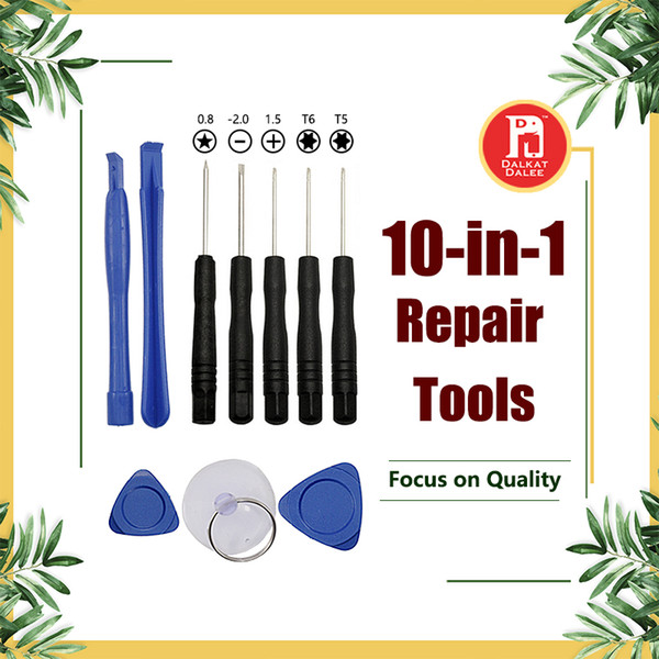 10 in 1 Opening Tools Kit Pry Repair Tool With Screwdrivers Replacement Tool for iPhone Samsung Galaxy S4 Sony Blackberry