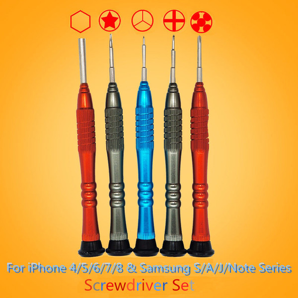 5pcs Repair Pry Kit Opening Tools Set Precision Screwdriver Set for iPhone 7 7 plus Free Epacket