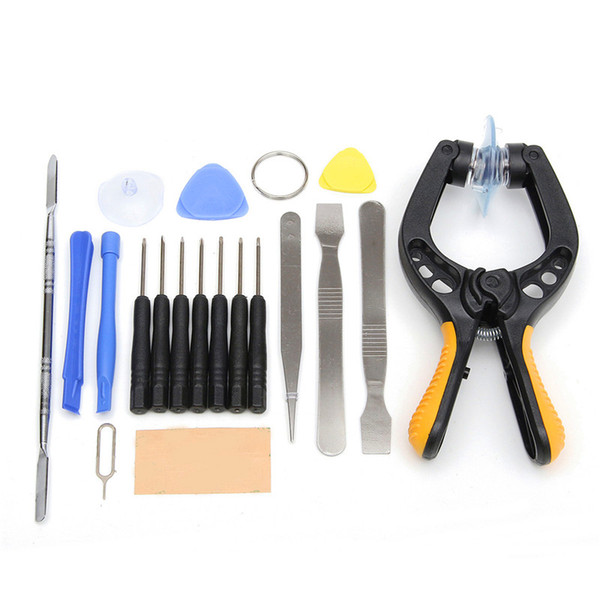 Wholesale- 19 in1 Phone LCD Screen Opening Tool Phone Repair Tools Plier Suction Cup Pry Spudger Repair Kit Set