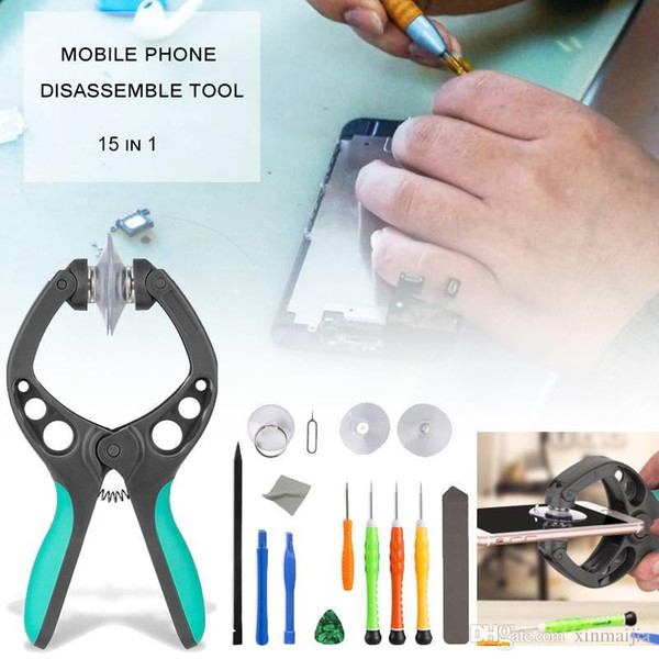 15pcs Mobile Cell Phone Screen Opening Repair Tools Kit Screwdriver Set for iPhone