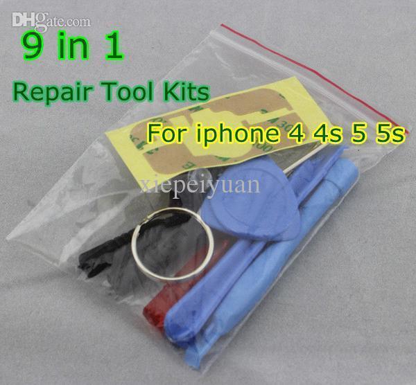 DHL 100 Lots 9 in 1 REPAIR PRY KIT OPENING TOOLS With 5 Point Star Pentalobe Torx Screw Screwdriver For APPLE Iphone5 5s 5c iphone 4 4s JP19